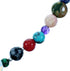 Sterling Silver Multicolor Bead Treasure Necklace SX114673